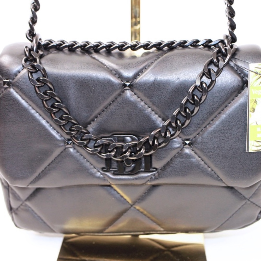 Badgley Mischka Small Quilted Studded Bag - Picture 8 of 10